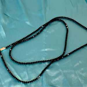 Black beaded necklace